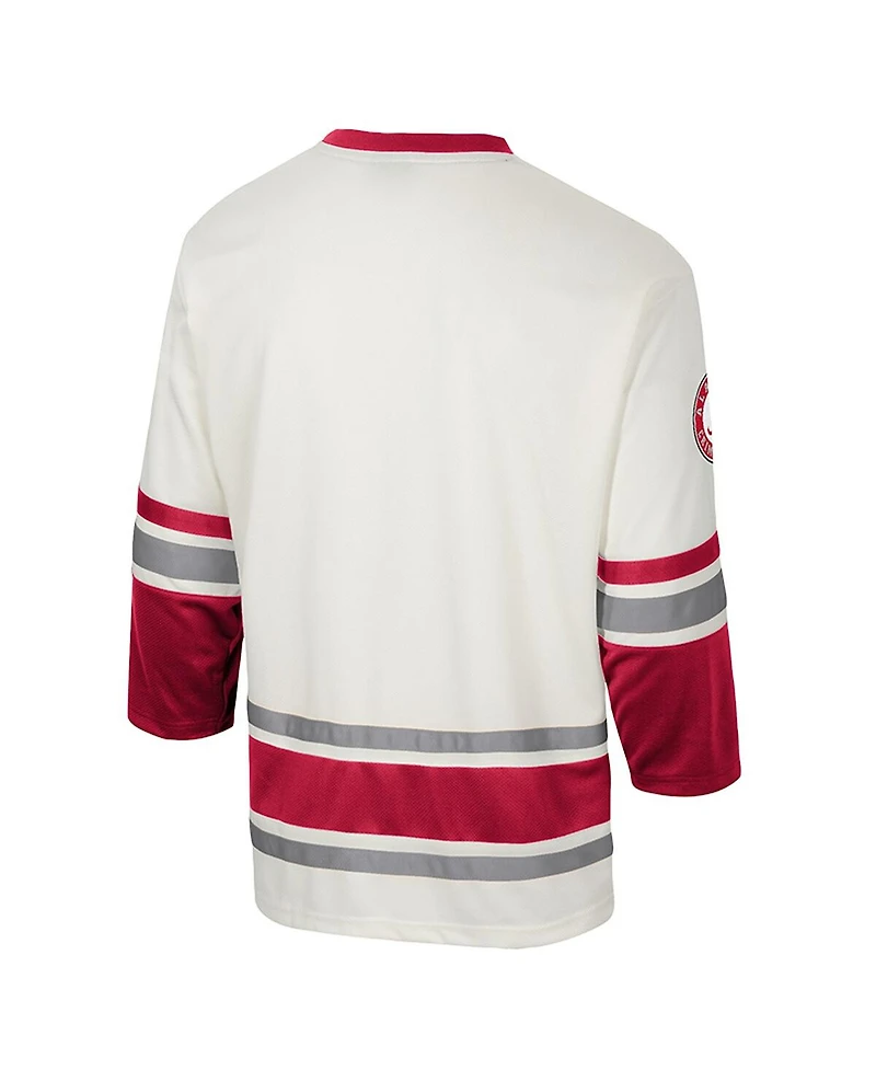 Colosseum Men's Cream Alabama Crimson Tide Puck Proud Fashion Hockey Jersey