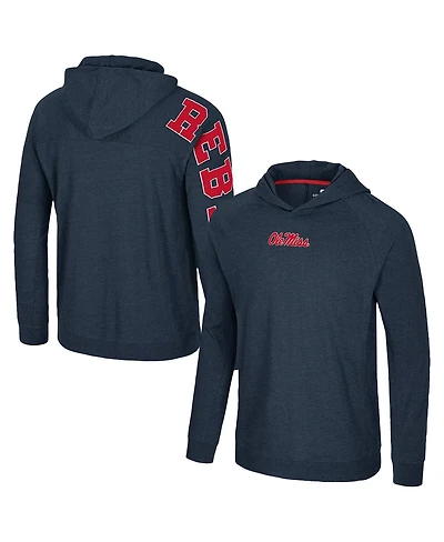 Colosseum Men's Navy Ole Miss Rebels Back Business Long Sleeve Raglan T-Shirt