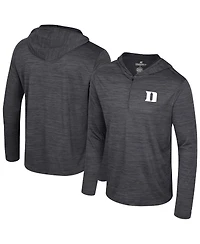 Colosseum Men's Gray Duke Blue Devils Always Sunny Lightweight Quarter-Zip Hoodie