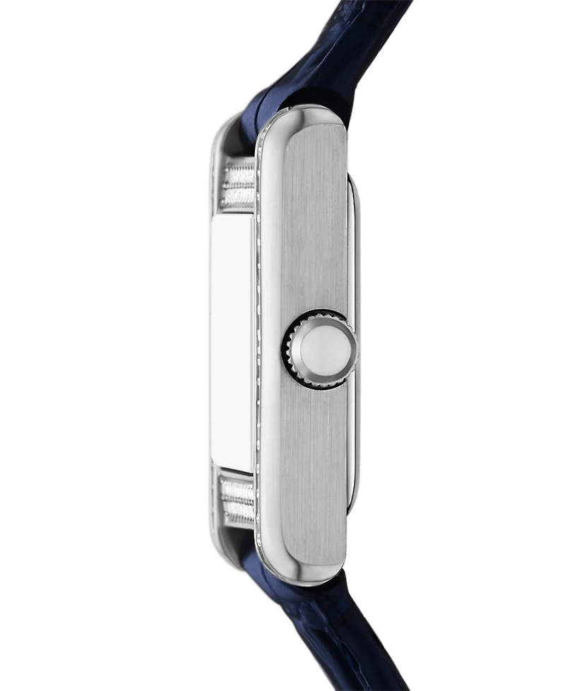 Emporio Armani Women's Two-Hand Blue Leather Watch, 26mm