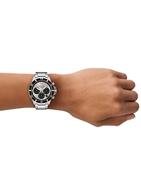 Emporio Armani Men's World Explorer Solar-Powered Chronograph Stainless Steel Watch, 43.5mm