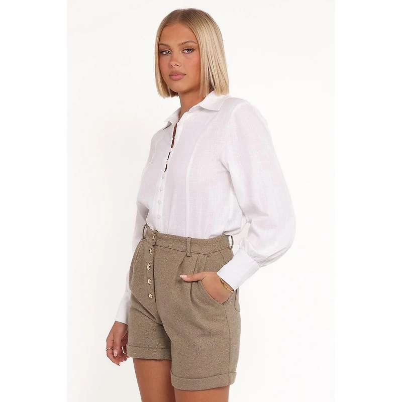 Petal and Pup Women's Denise Tailored Shorts - Taupe