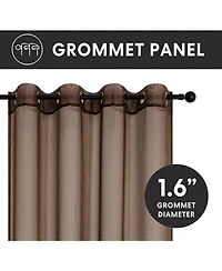 GoodGram Montauk Accents 2 Piece Grommet Top Summery Sheer Voile Window Curtain Panels For Extra Long & Taller Windows