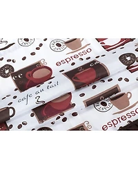 GoodGram Complete 3 Piece Rod Pocket Cafe Tier & Swag Valance "Coffee Shoppe" Kitchen Curtain Set