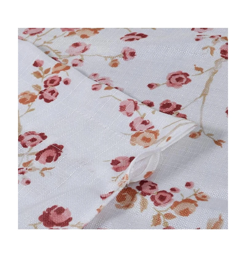 Kate Aurora Complete 3 Piece Rod Pocket Cherry Blossom Cafe Kitchen Curtain Tier & Valance Set