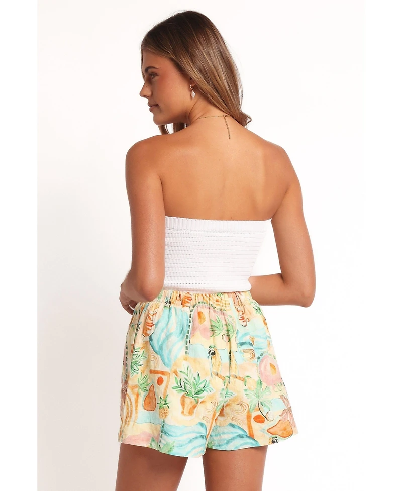 Petal and Pup Women's Caspian Short - Golden Palm