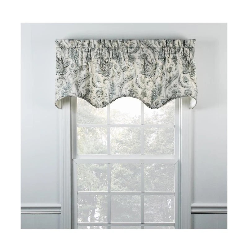 Ellis Curtain Artissimo D.Filler 3" Rod Pocket Self Cord Bottom Edge Valance for Windows 50" x 15" Mist