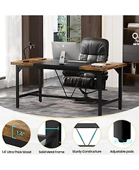 63 x 31.5 inches Computer Desk, Sturdy Large Office Premium 2 Person Long Desks