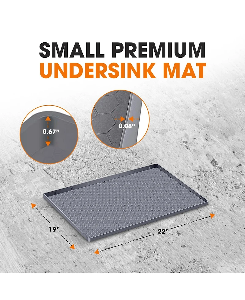 Cheer Collection Sillicone Under Sink Mat 19" x 22"