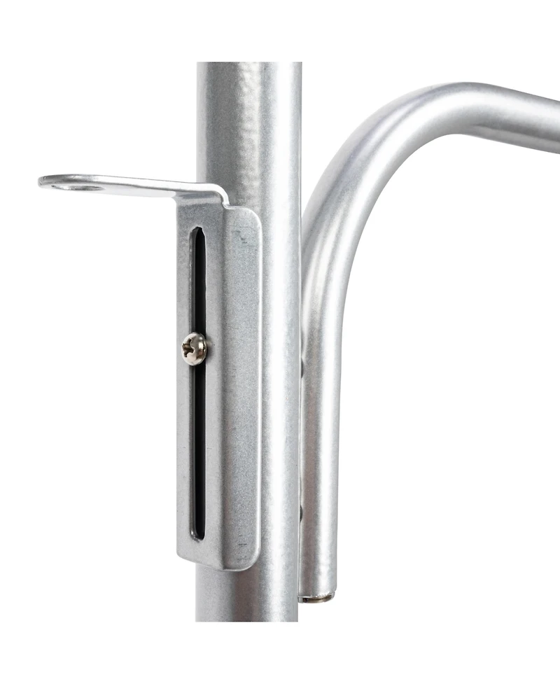 Household Essentials Hinge-It Clutterbuster Steel Valet Family Towel Bar, Silver