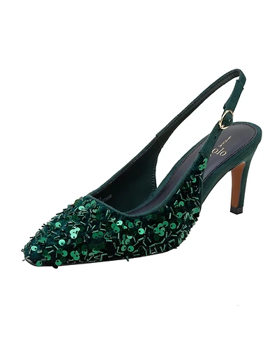 COSMO2 | Stiletto Heel Sequined Slingback Pump