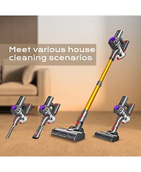 Elephas V15 Cordless Vacuum Cleaner, 6-in-1 Stick Vacuum, 45 Min Runtime, Lightweight Telescoping Tube, for Hard Floor, Pet Hair and Carpet