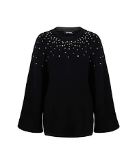 Women's Crystal Stone Detailed Knit Sweater