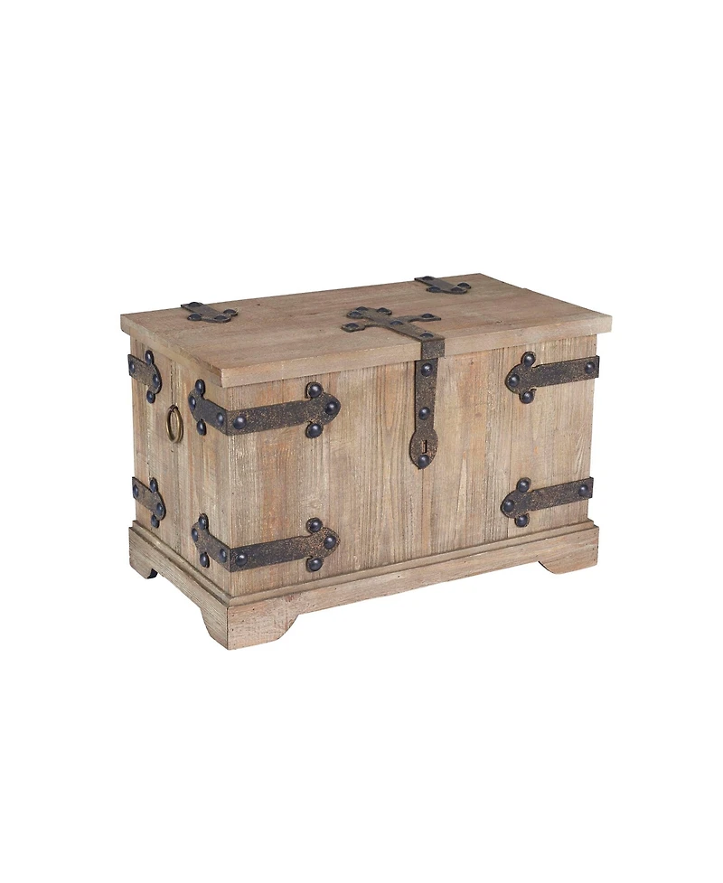 Household Essentials Decorative Trunk, Victorian, Small, Chinese Fir Wood