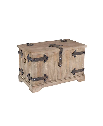 Household Essentials Decorative Trunk, Victorian, Small, Chinese Fir Wood