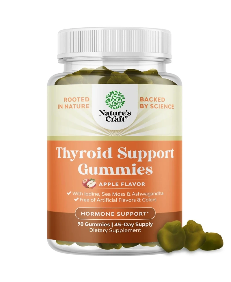 Thyroid Support Gummies, Apple, 90ct