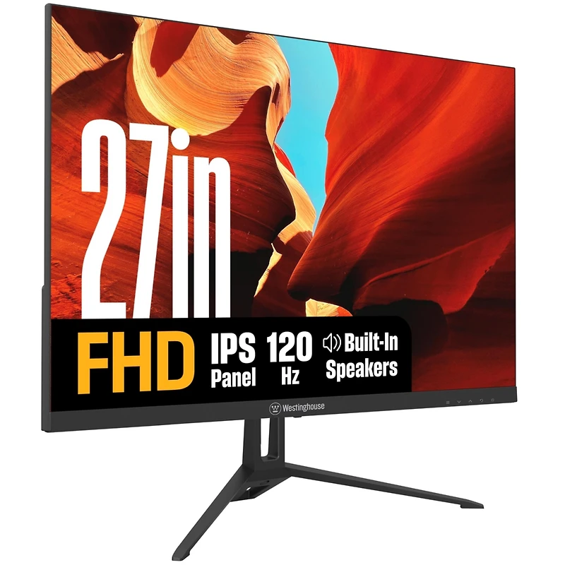 Westinghouse 27" Full Hd Ips Monitor, 100Hz, 1ms Response, Hdr, Adaptive Sync, Built-in Speakers, Hdmi & Vga, Gaming & Office (2025)