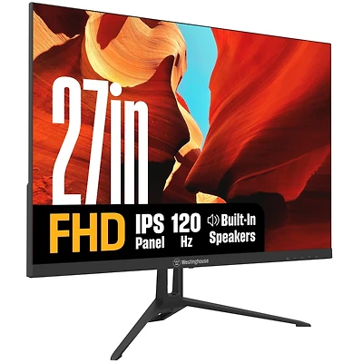 Westinghouse 27" Full Hd Ips Monitor, 100Hz, 1ms Response, Hdr, Adaptive Sync, Built-in Speakers, Hdmi & Vga, Gaming & Office (2025)