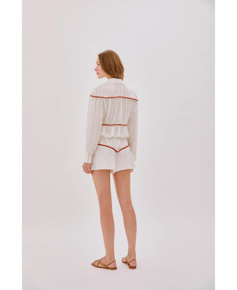 Labeca London Women's Colette Linen Tie Shirt