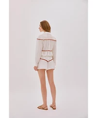 Labeca London Women's Colette Linen Tie Shirt
