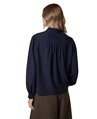 Celtic & Co. Women's Textured Frill Collar Blouse