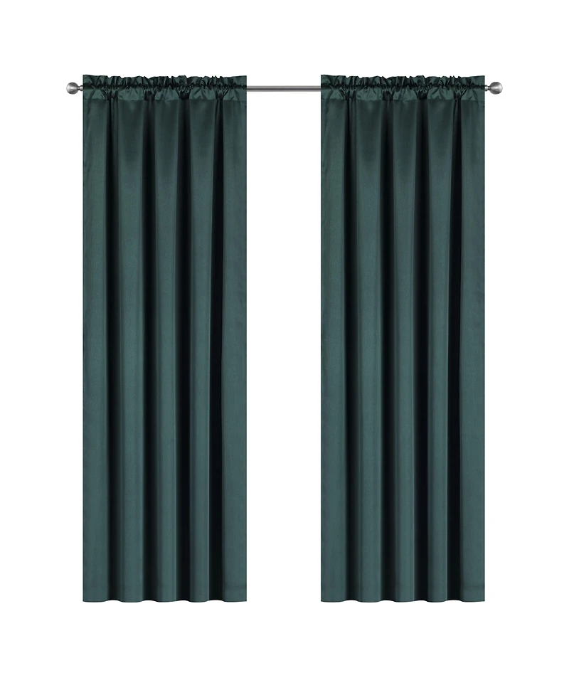 Kate Aurora Set Of 2 Piece Crinkle Sheer Rod Pocket Christmas Curtain Panels - 84 in. Long
