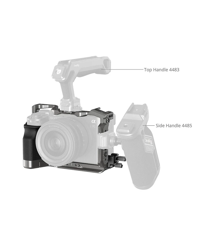 SmallRig HawkLock Quick Release Cage Kit with Silicone Handle for Sony Alpha 7C Ii/7CR, Black