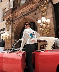 Disney | Macy's Plus Minnie Mouse Faux-Leather Jacket Embellished with Crystals by Swarovski, Exclusive