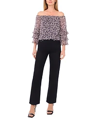 Sam & Jess Petite Off-The-Shoulder Ruffle Top