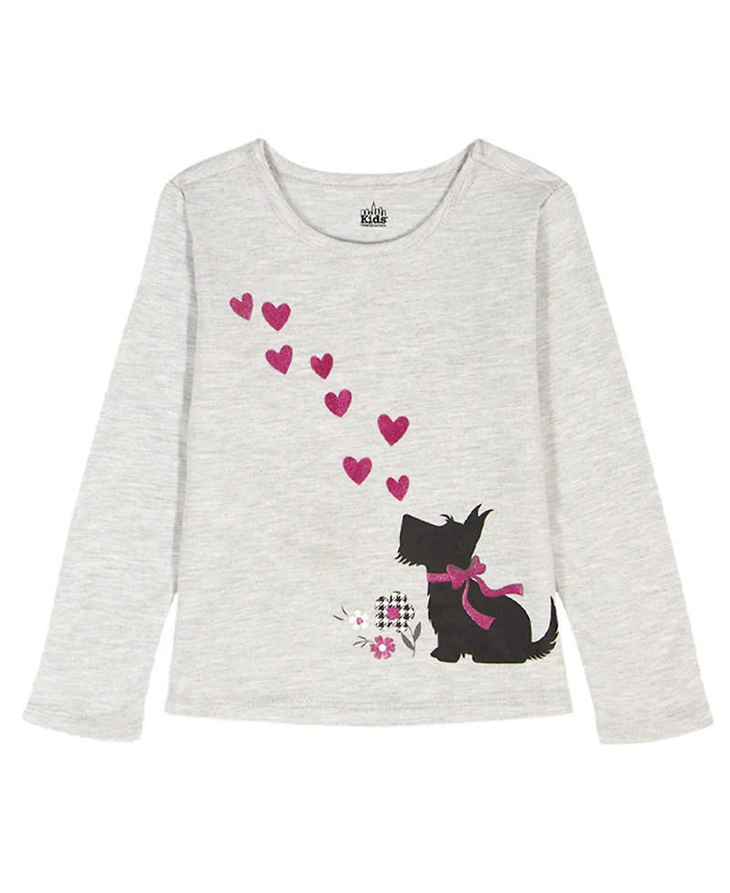 Kids Headquarters Girls 2T-4T 3-Piece Vest, T-Shirt, and Leggings Set