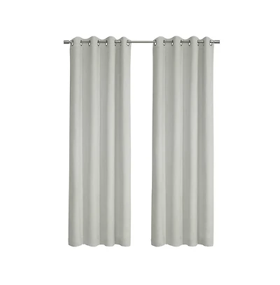 Thermaplus Navar Blackout Window Treatment Grommet Curtain Panel for Bedroom Livingroom 54" x White