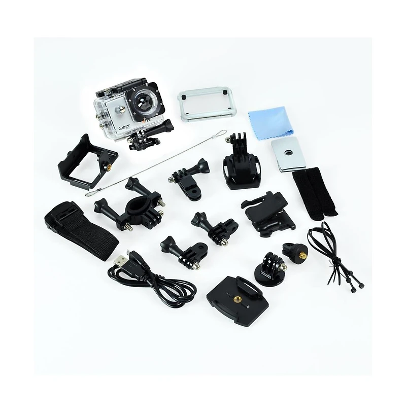 Gear Pro Sports Action 4K Camera Ultra Hd Wi-Fi Silver - Action Camera for Adventure and Travel
