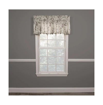 Ellis Curtain Abigail High Quality Water Proof Room Darkening Blackout Tailored Window Valance - 80 x 15