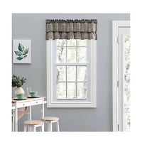 Ellis Stacey 1.5" Rod Pocket High Quality Fabric Solid Color Window Ruffled Filler Valance 54"x13