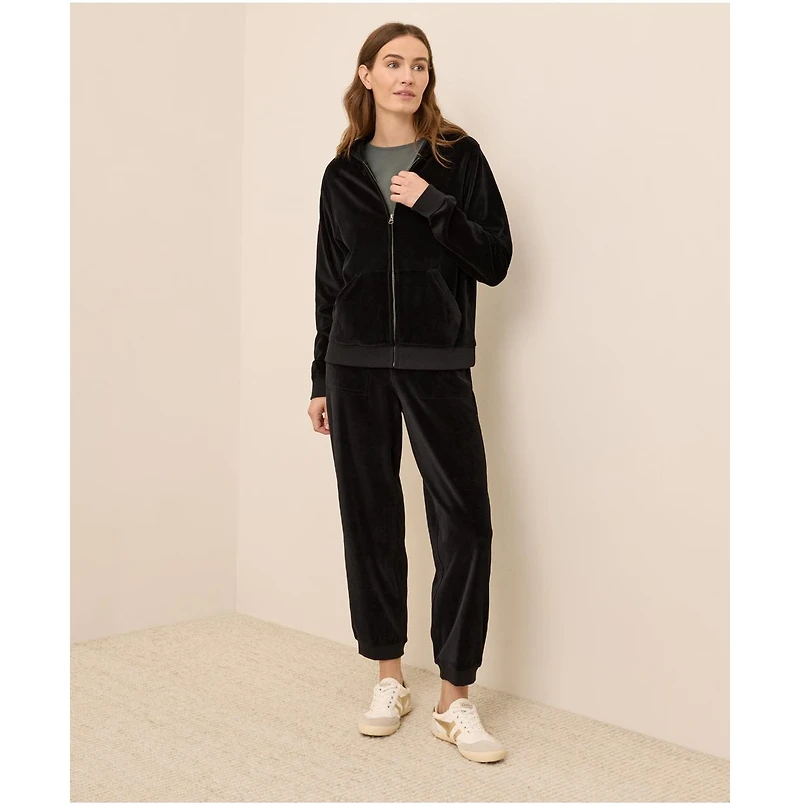 Pact Women's Organic Cotton Velour Zip Hoodie