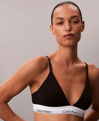 Calvin Klein Women's Icon Cotton-Modal Lightly Lined Triangle Bralette QF8498