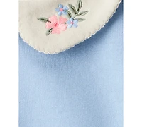 Carter's Baby Girls 3-Piece Floral Collared Cardigan, Bodysuit and Pants Set