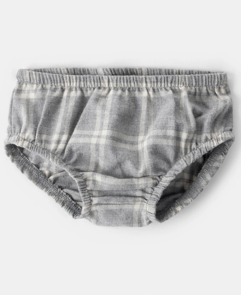Carter's Baby Girls 3-Piece Vest, Plaid Dress and Diaper Cover Set