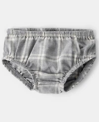 Carter's Baby Girls 3-Piece Vest, Plaid Dress and Diaper Cover Set