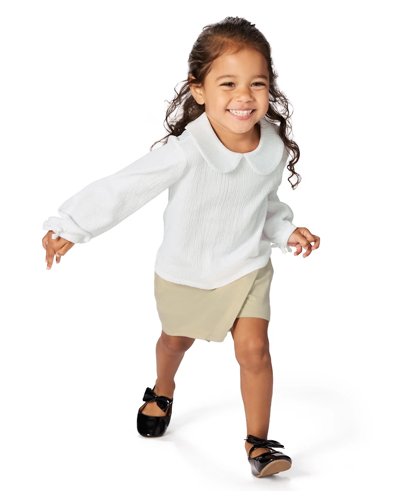 Calvin Klein Girls Toddler 2T-4T 2-Piece Long-Sleeve Top and Skirt Set