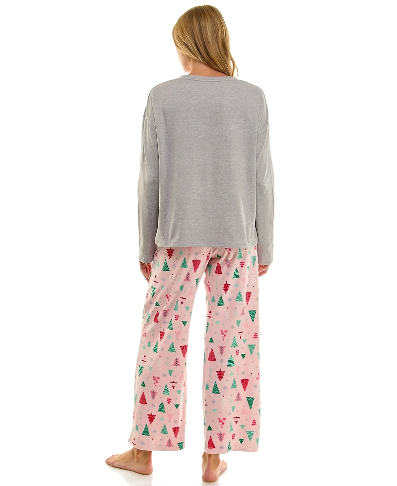 Roudelain Women's Printed Open Leg Velour Pants