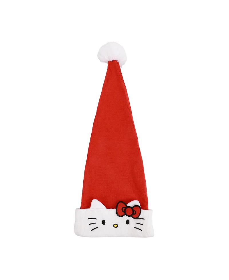 Hello Kitty Men's Face Embroidery Cuff Acrylic Santa Hat