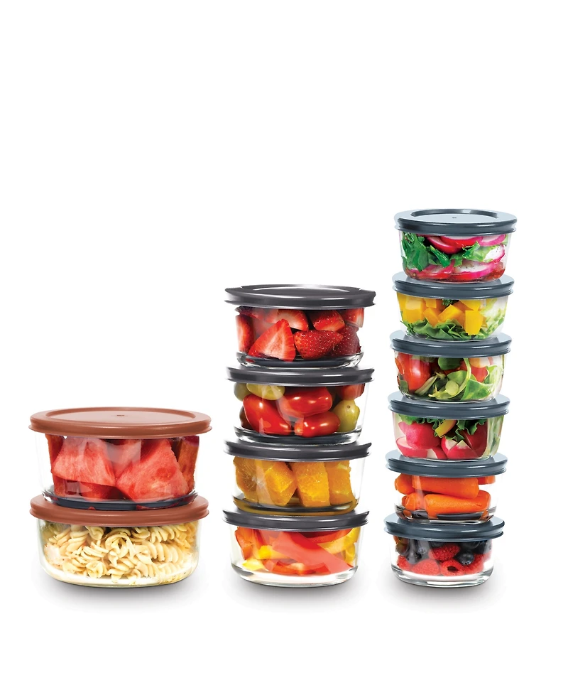 24 Pc Glass Containers