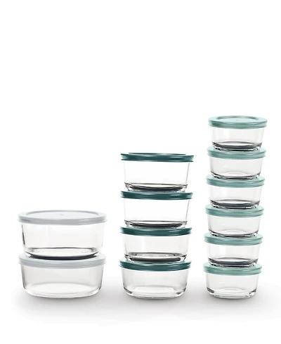 24 Pc Glass Containers