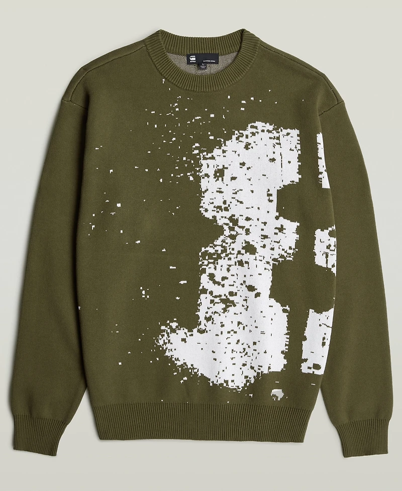 G-Star Raw Men's Sprayed 89 Pull-On Knit Sweater