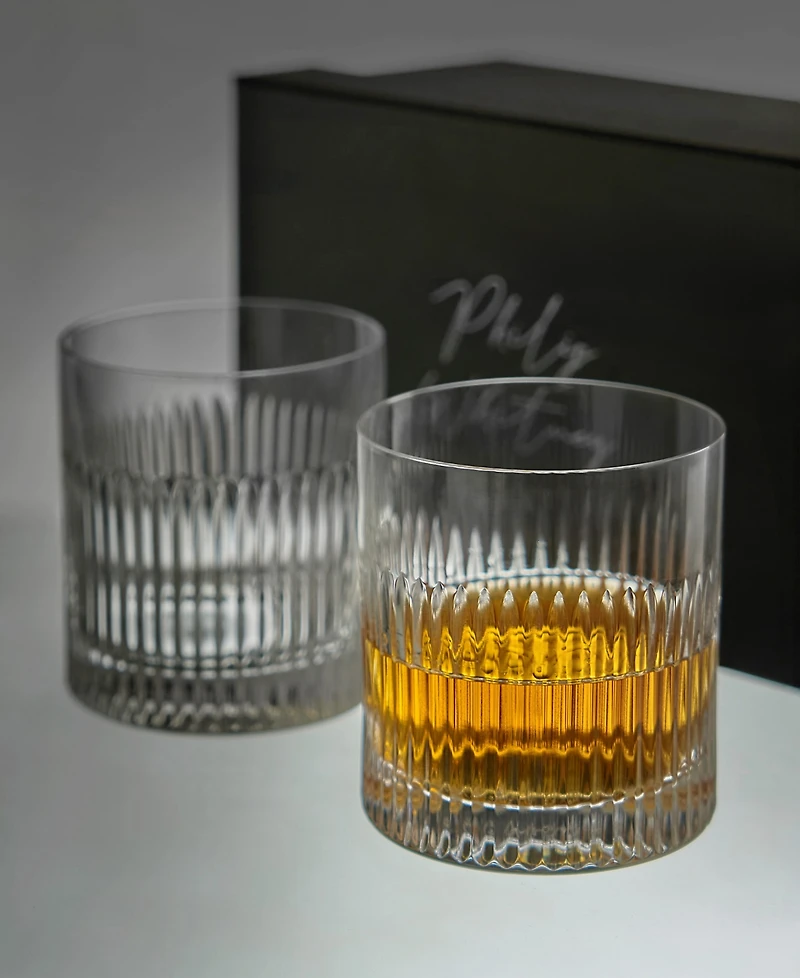 Philip Whitney Apex Double Old Fashioned Glass, Set of 2