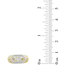 Macy's Diamond Ring (1/4 ct. t.w.) in 10K Yellow Gold with White Rhodium