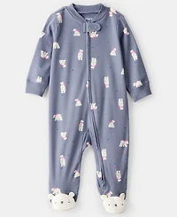 Carter's Baby Girls Polar Bear Print Sleep and Play Pajama