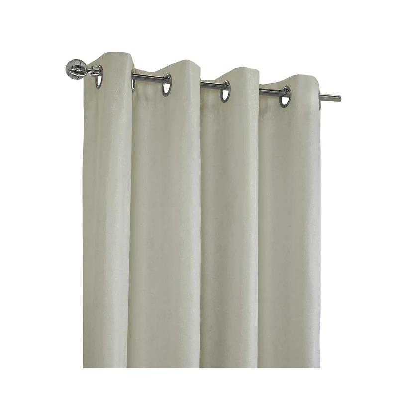 Thermaplus Vigo Blackout Provide Absolute Privacy Cost Cutting Benefits Grommet Curtain Panel 52" x Off-white