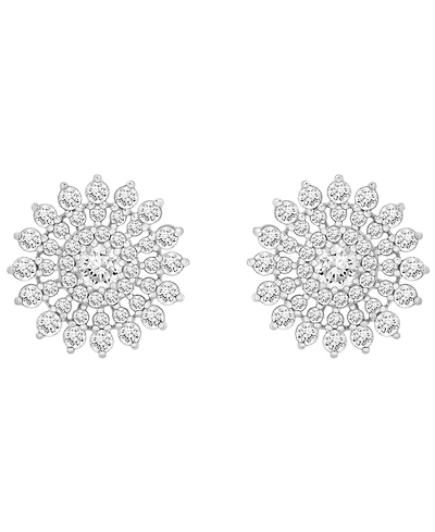 Wrapped Love Diamond Flower Cluster Stud Earrings (1 ct. t.w) 14k Gold, Exclusively at Macy's
